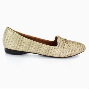 Seven7 Gigi buckle pearl woven flat. NIB